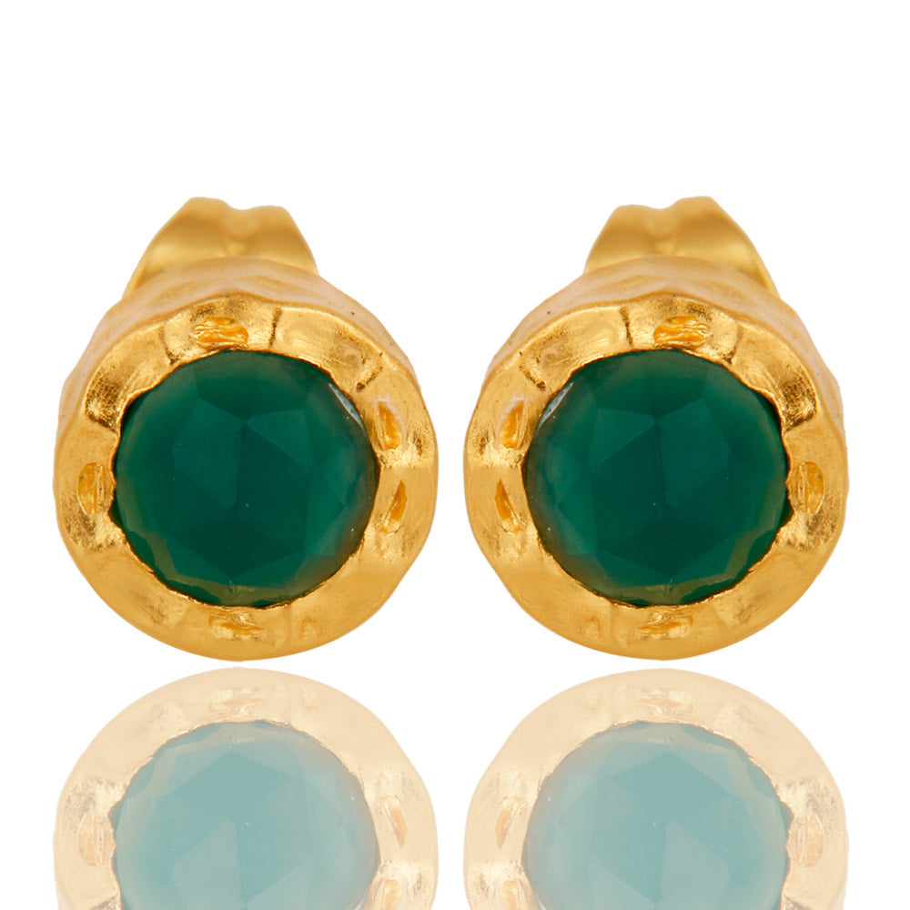 Green Onyx Studs