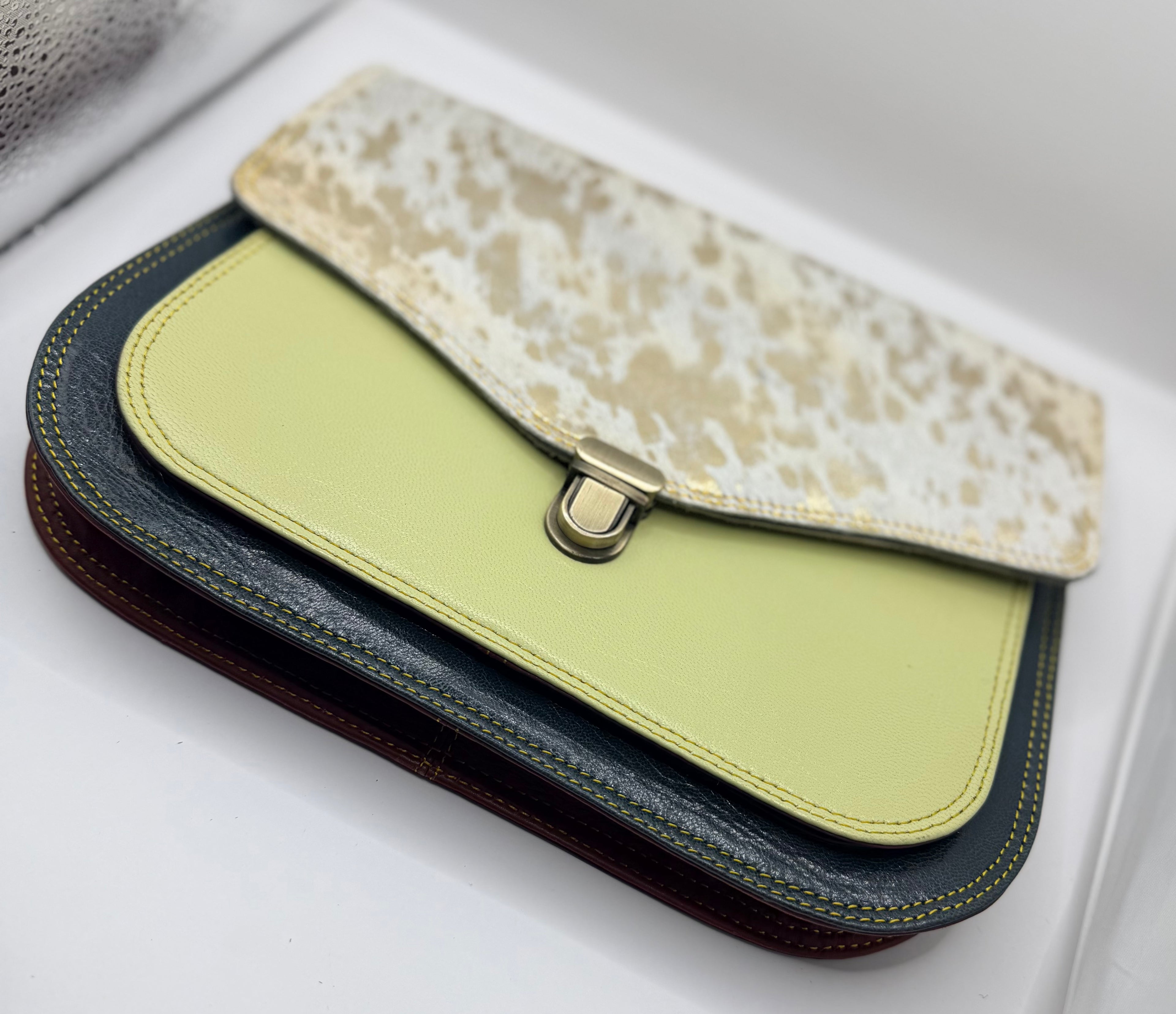 Vaani handbag crafted from upcycled real leather, eco-friendly luxury accessory for sustainable fashion