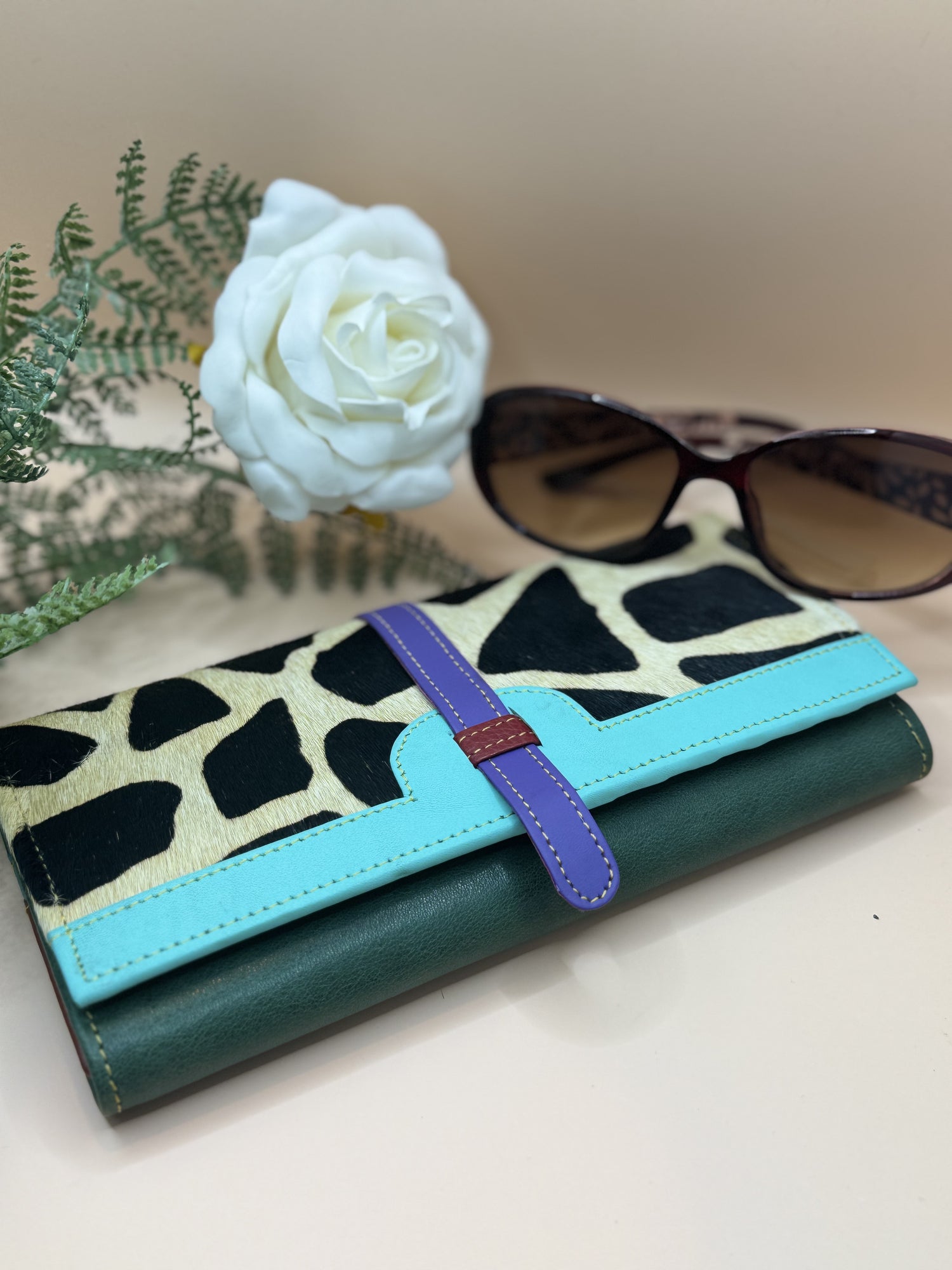 Anya Blue And Green Wallet Purse