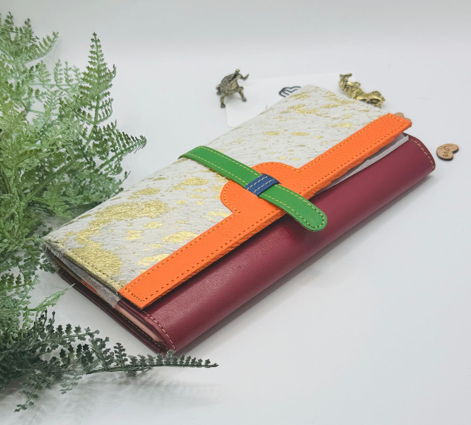 Anya Orange And Gold Wallet Purse