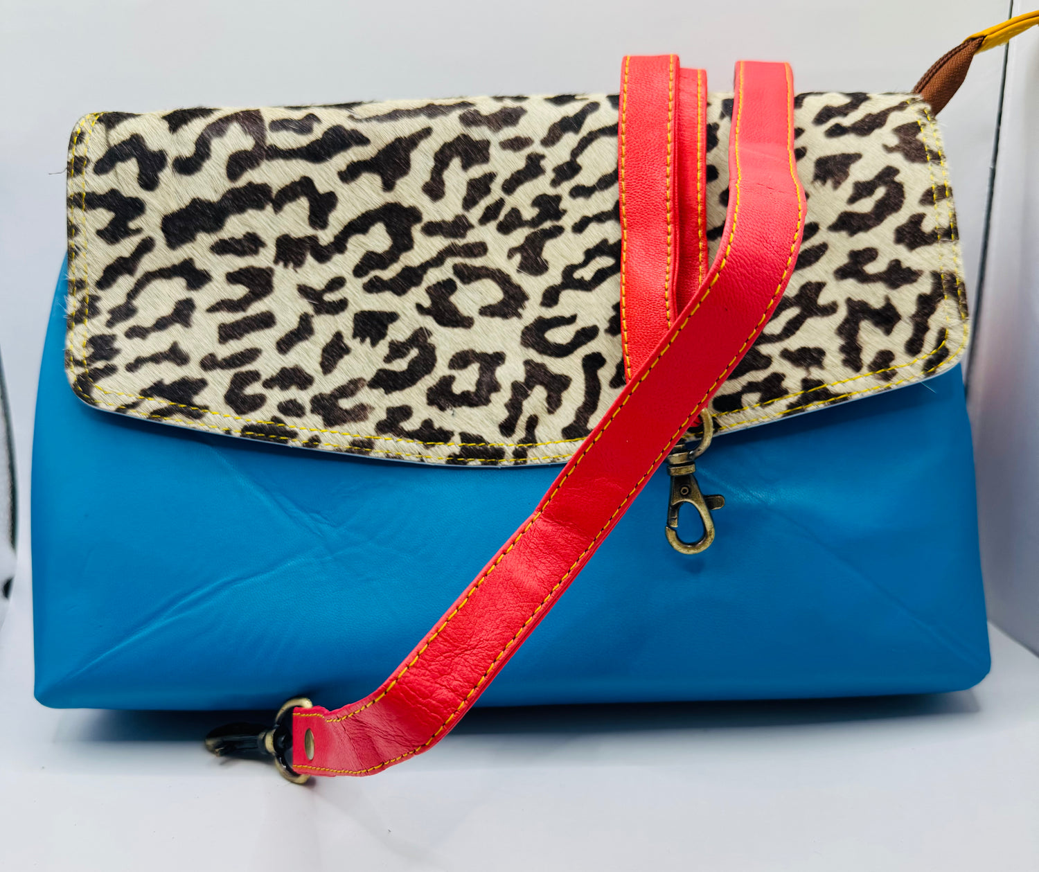 Two In One Cyan Blue Veya Handbag