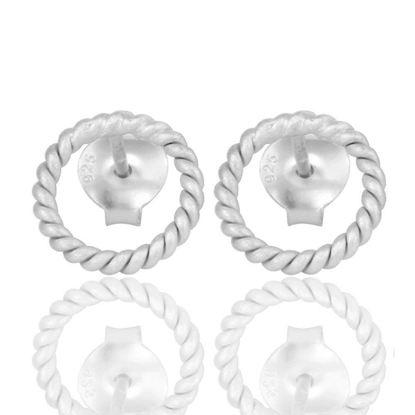 925 Sterling Silver Twisted Studs