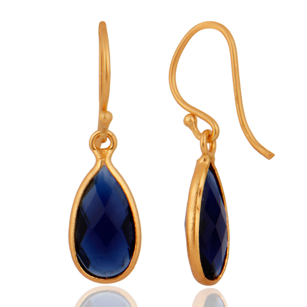 Sapphire Blue Teardrop Earrings