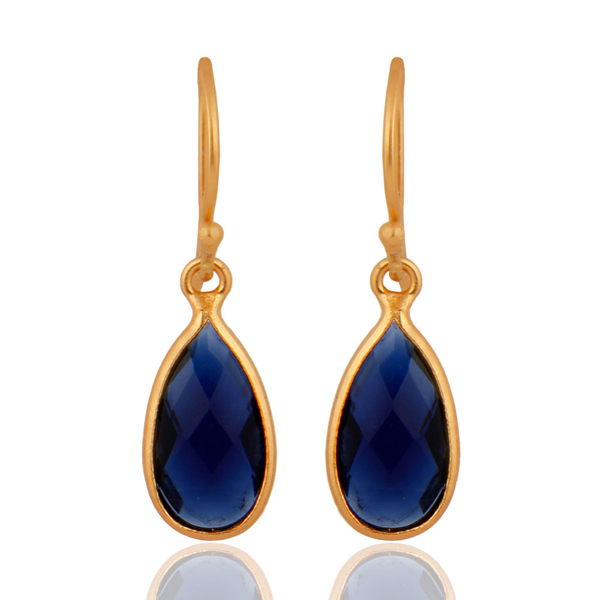 Sapphire Blue Teardrop Earrings