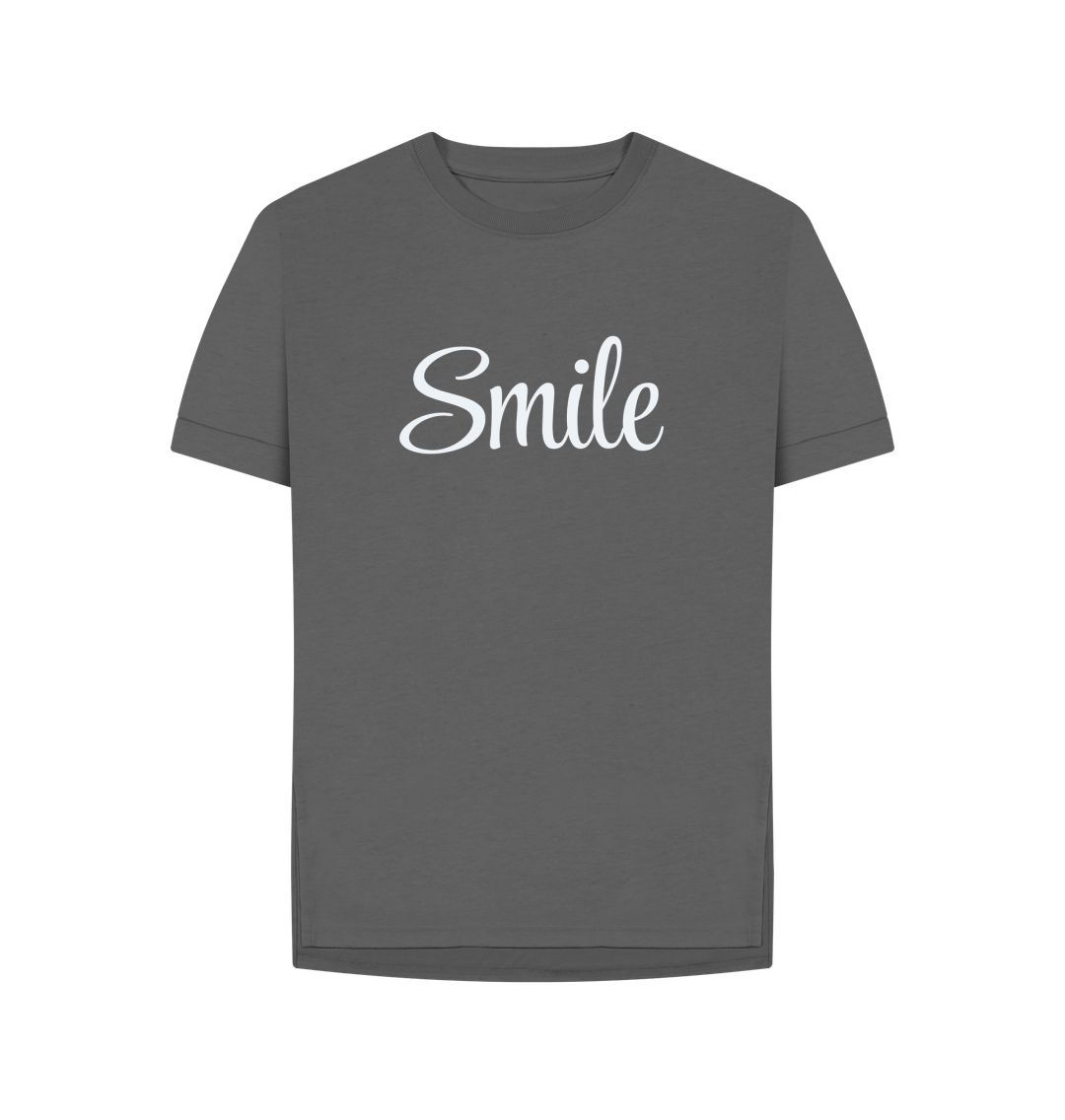 Slate Grey Smile Relaxed Fit Tee