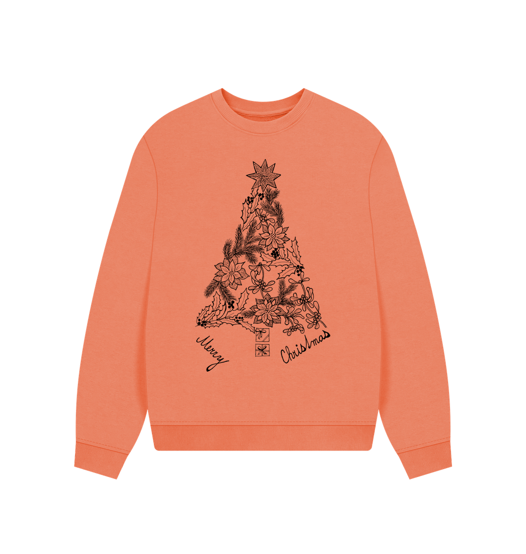 Apricot Merry Christmas Oversized Jumper