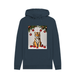 Navy Christmas Tiger Hoodie