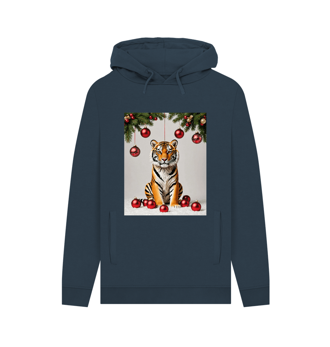 Navy Printed Hoody Front