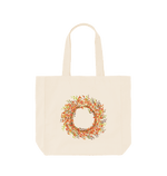 Natural Autumn Wreath Shopper Tote