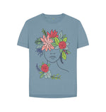 Stone Blue Headful Of Flowers Relaxed Tee