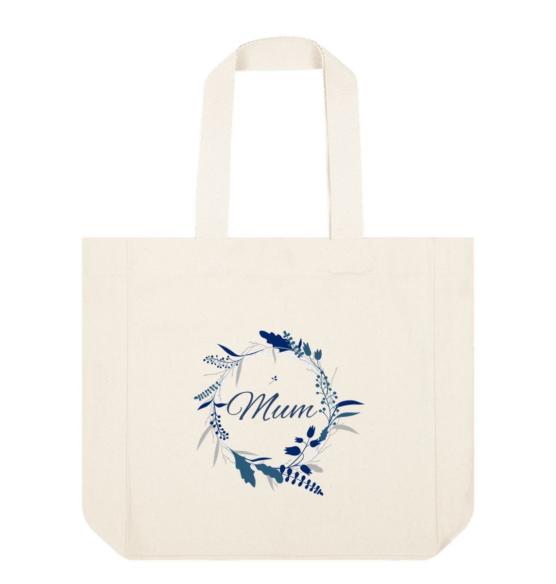 Natural Mum Floral Shopper Tote