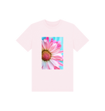 Elegant pink flower tee featuring vibrant floral design, perfect for stylish spring and summer outfits.