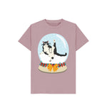 Mauve Cat Snow Globe Tee