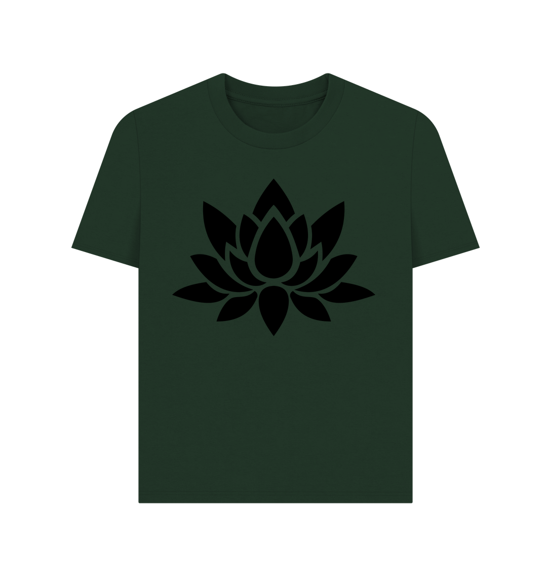 Evergreen Lotus Print Tee