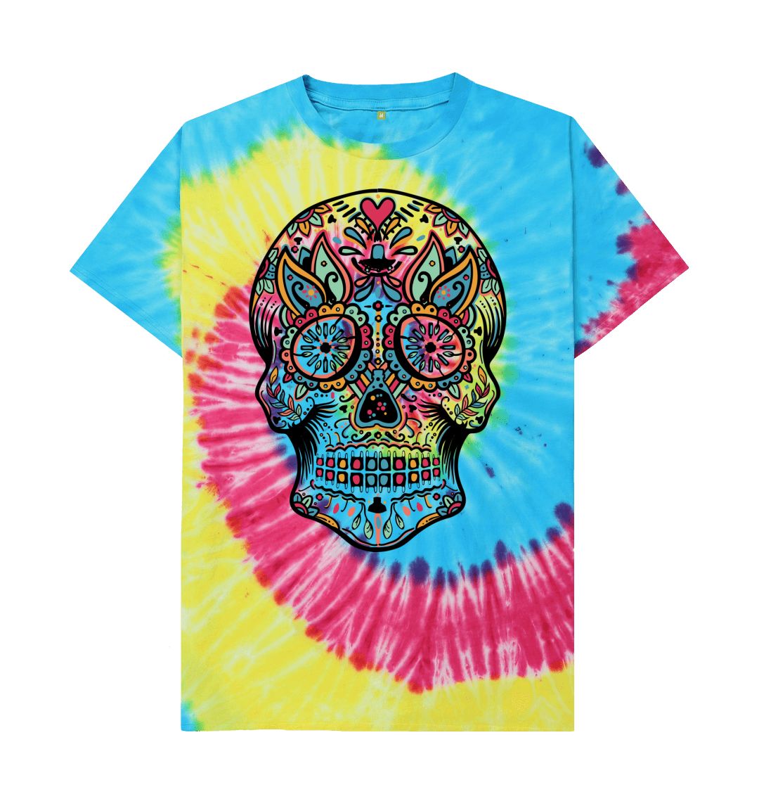 Tie Dye Festival Skeleton Tee