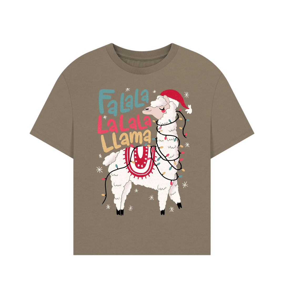 Willow Falala Llama Christmas Oversized Tee