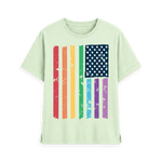 Pastel Green Printed T-shirt Front
