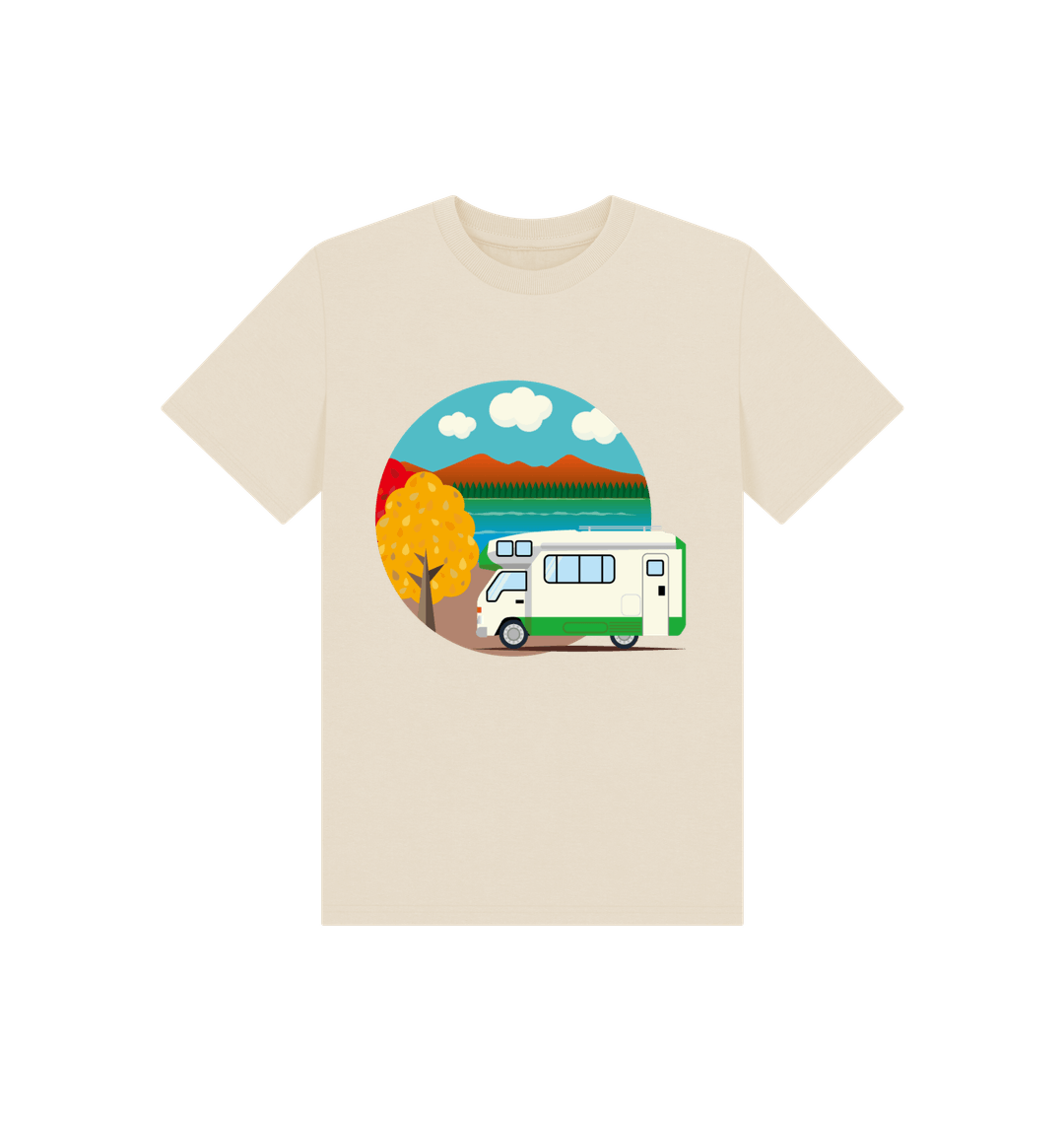 Organic cotton apparel showcasing autumn colors with a sophisticated swagger, perfect for eco-friendly seasonal fashion.