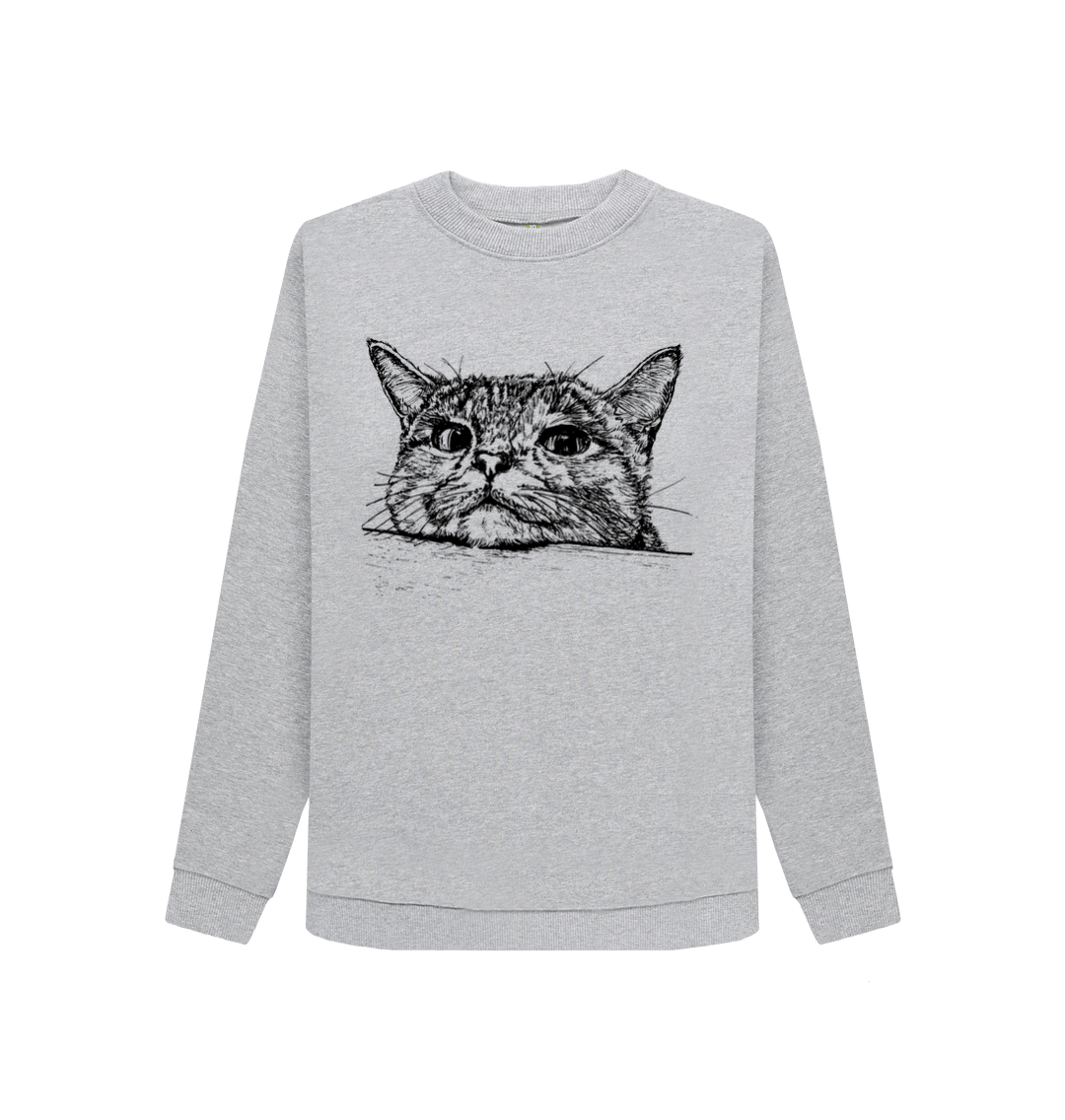 Light Heather Printed Sweater Front