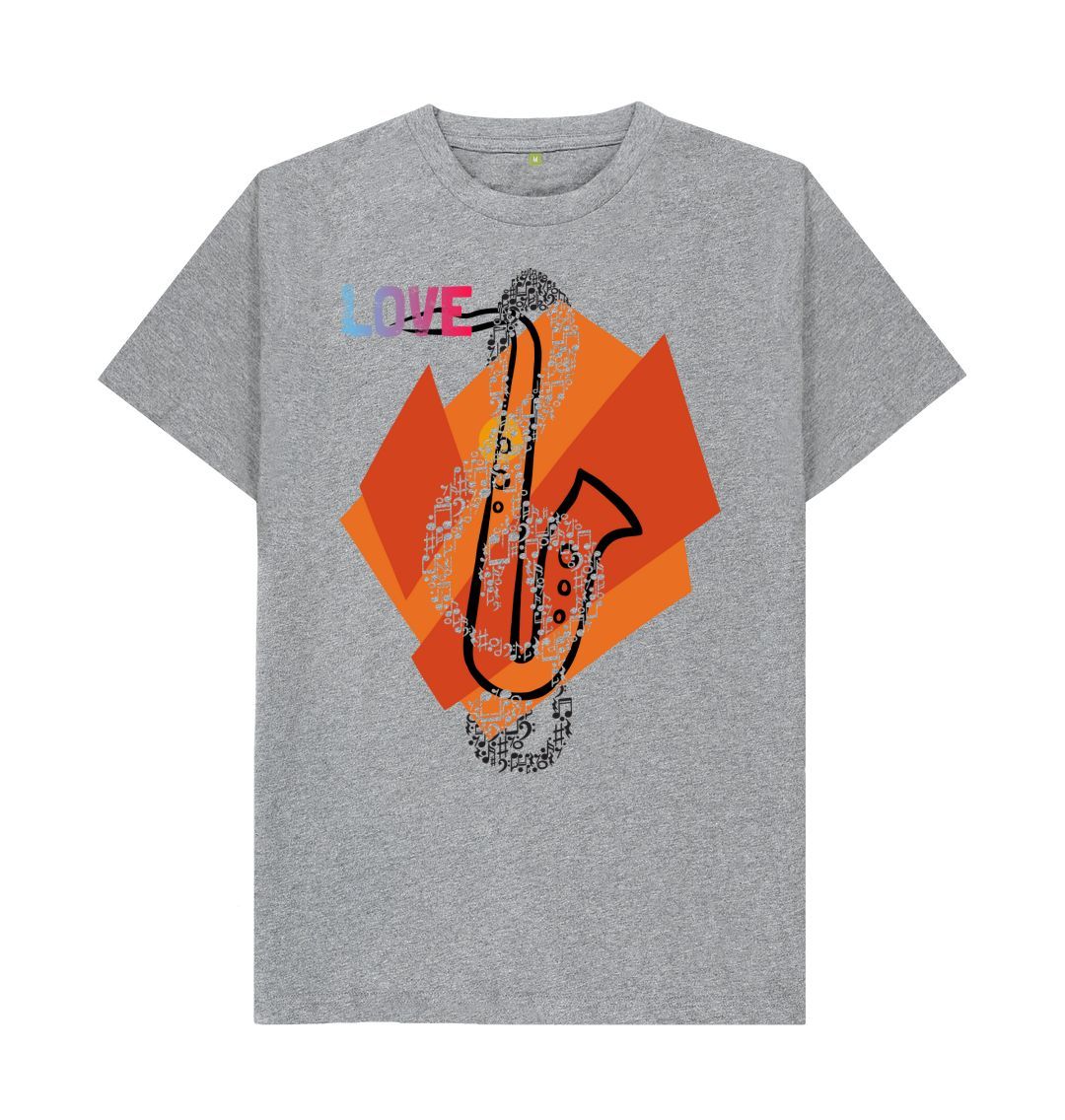 Athletic Grey Love Your Sax Tee