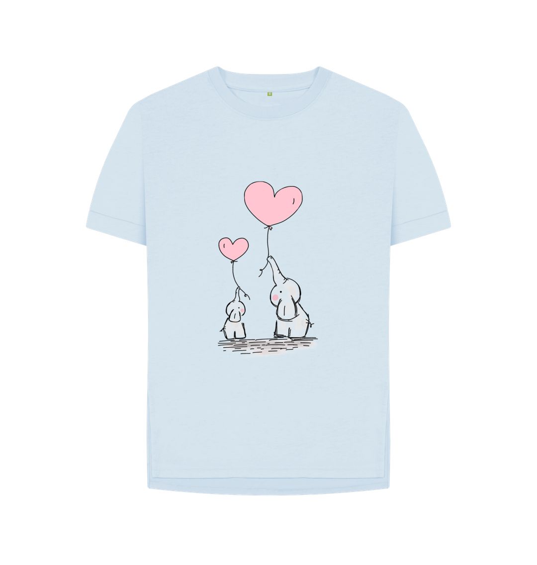 Sky Blue Women's Love Mini Me Relaxed Fit Tee