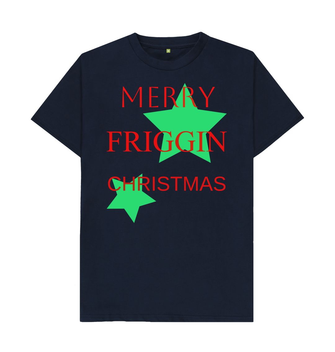 Navy Blue Merry Friggin Christmas Tee