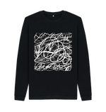 Black Printed Sweater Front