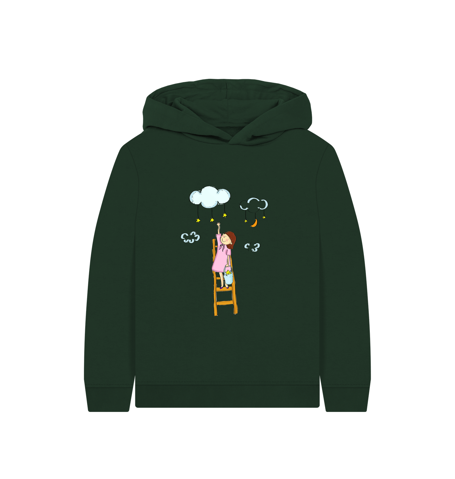 Evergreen Printed Kids Hoodie Front