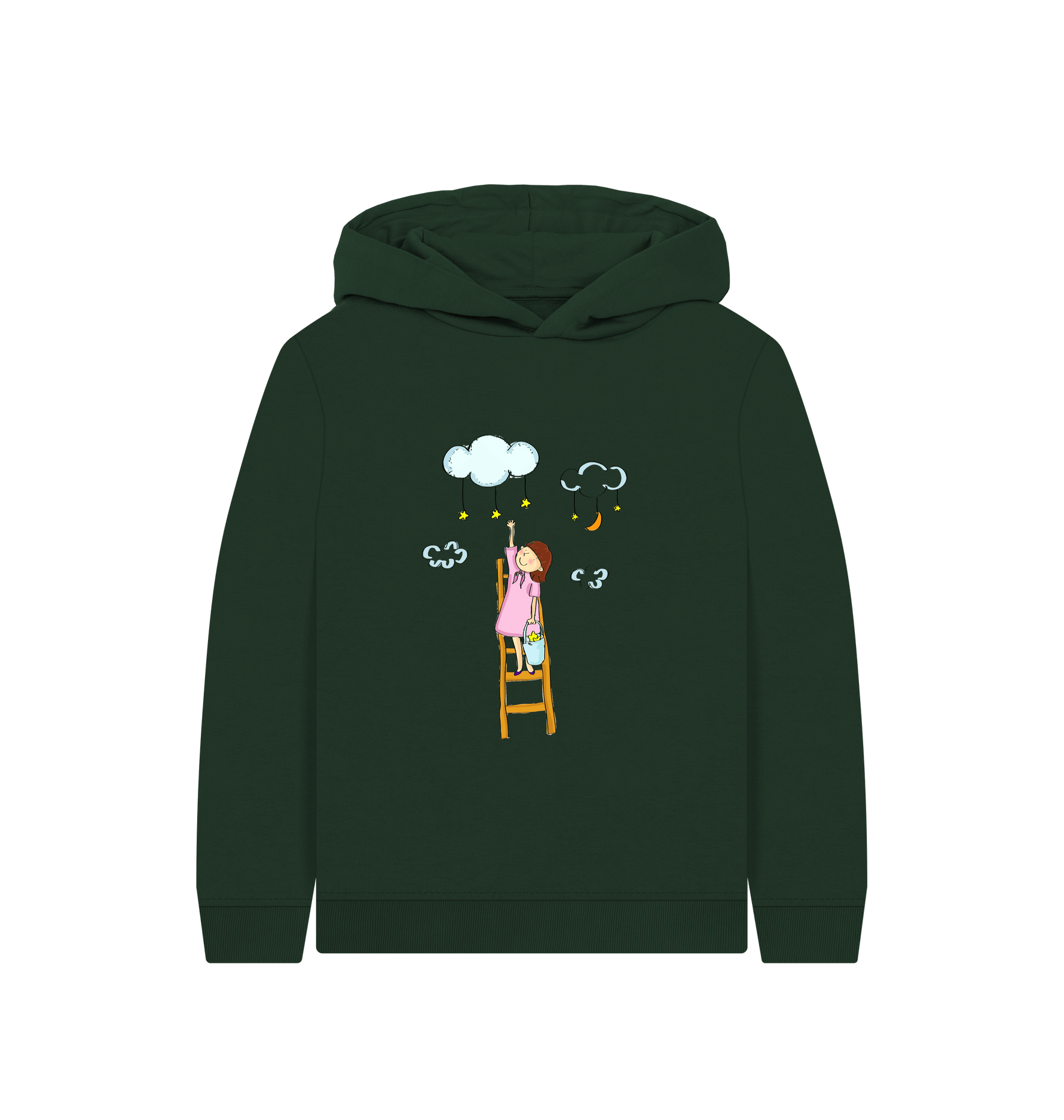 Evergreen Printed Kids Hoodie Front