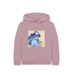 Mauve Printed Kids Hoodie Front