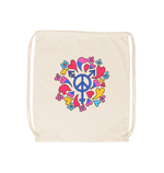 Natural Peace And Pride Drawstring Bag