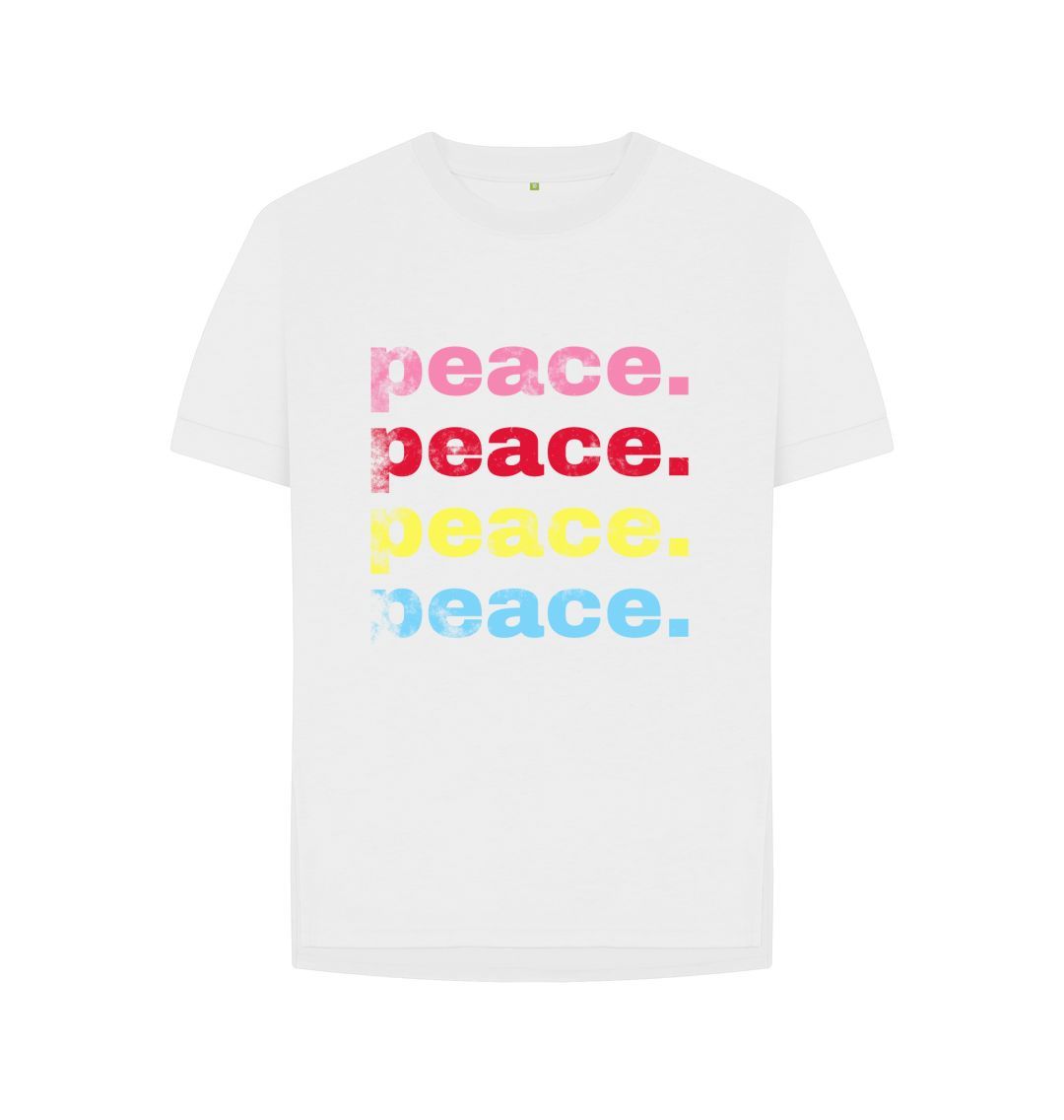 White Peace Relaxed Tee