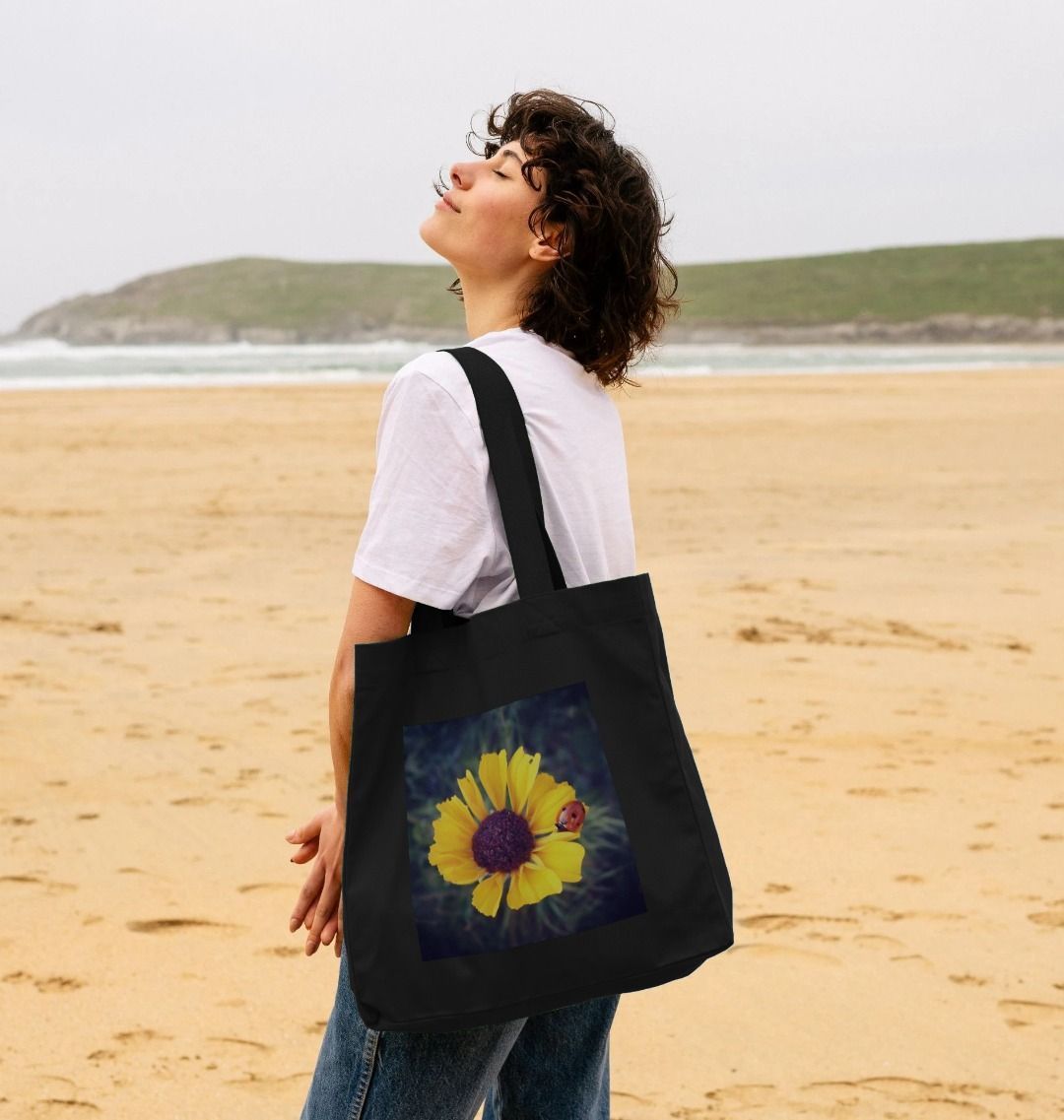 Sunflower And Ladybird Shopper Tote