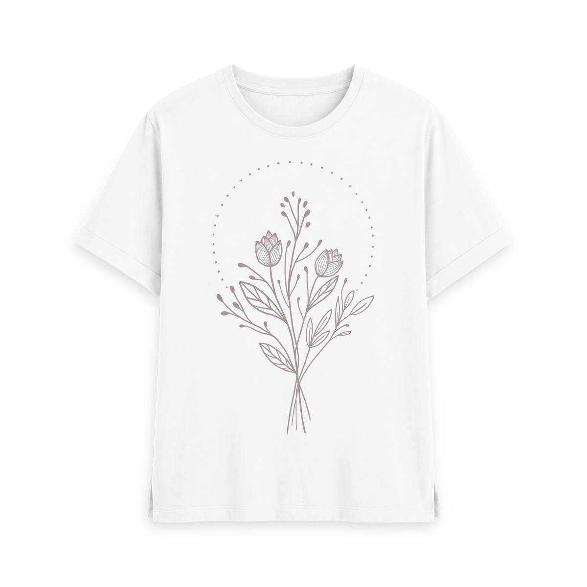 White Printed T-shirt Front