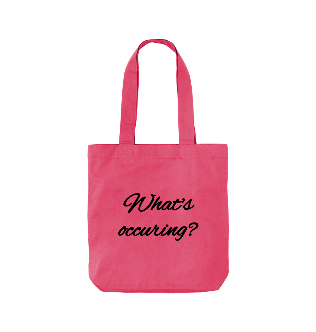 Raspberry Pink What's Occurring Twill Tote Bag