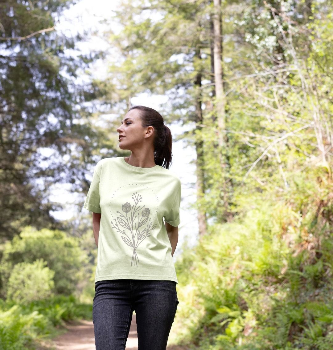 Grey Tulips Relaxed Fit Tee