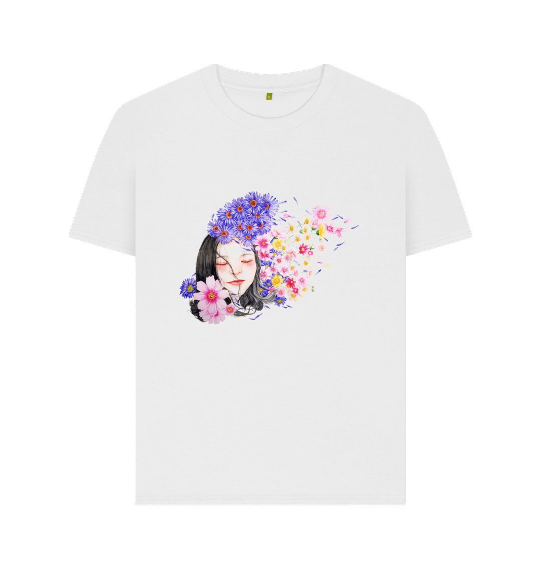 White Headful Of Flowers Tee