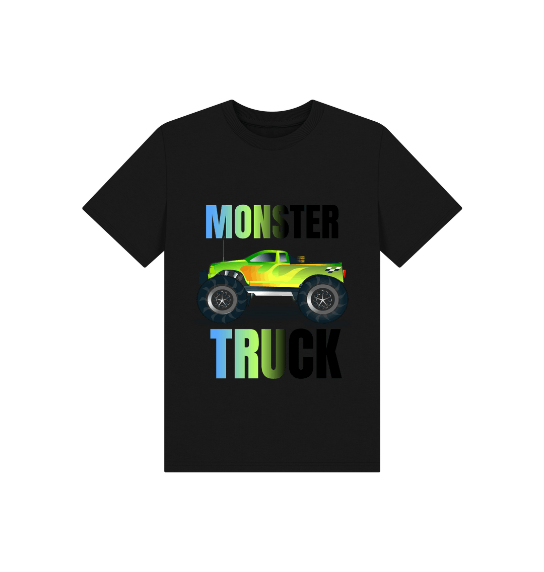 Monster Truck swagger graphic on Monster Truck Tee, showcasing bold design and rugged style for enthusiasts.