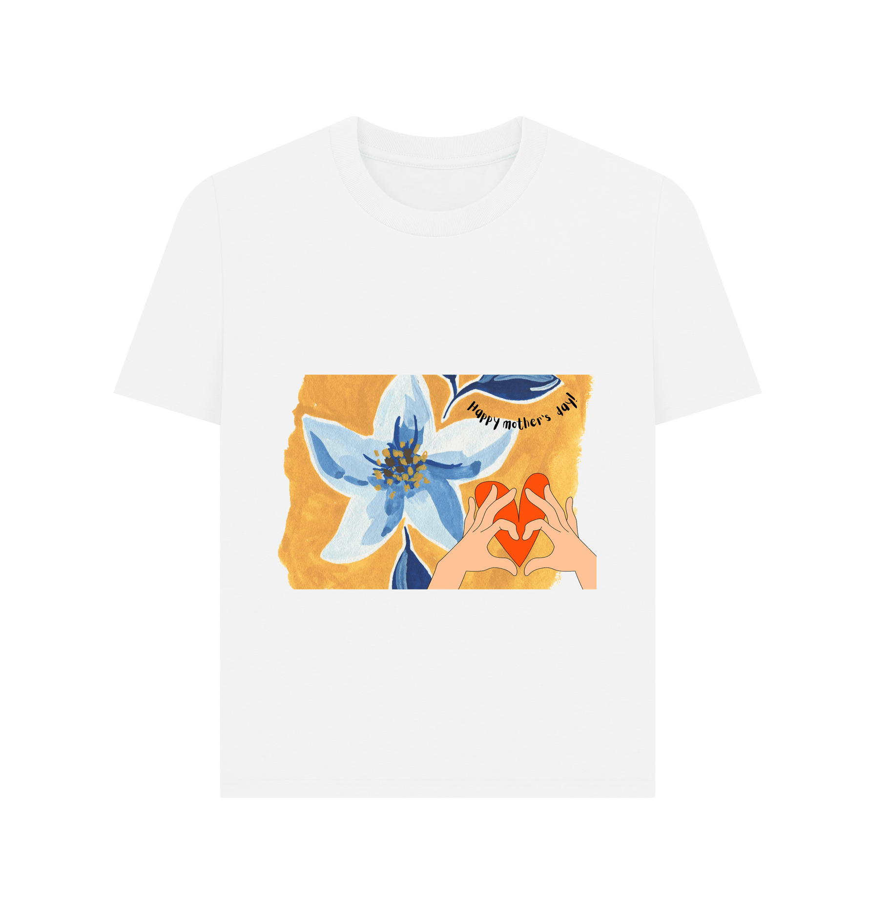 White Printed T-shirt Front