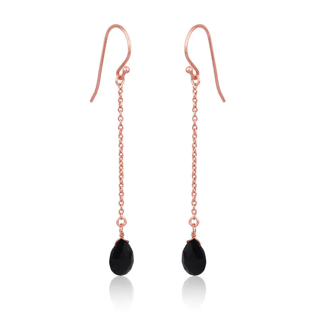 Elegant black onyx earrings featuring exquisite craftsmanship, perfect for formal occasions and enhancing your style.