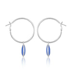 Elegant blue chalcedony hoop earrings showcasing unique gemstone beauty and exquisite design for sophisticated style