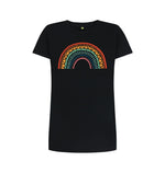 Black Patterned Rainbow Tee Dress