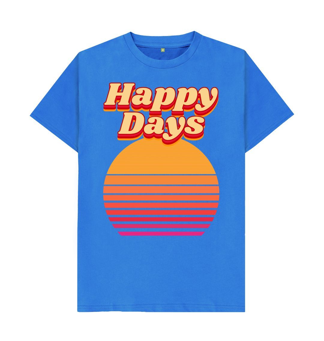 Bright Blue Sunset Happy Days Tee