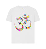 White Colourful Om Tee