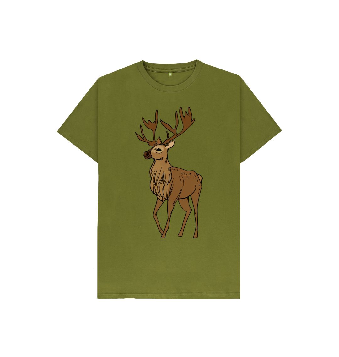 Moss Green Reindeer Tee