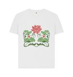 White Pink Lotus Flower Tee