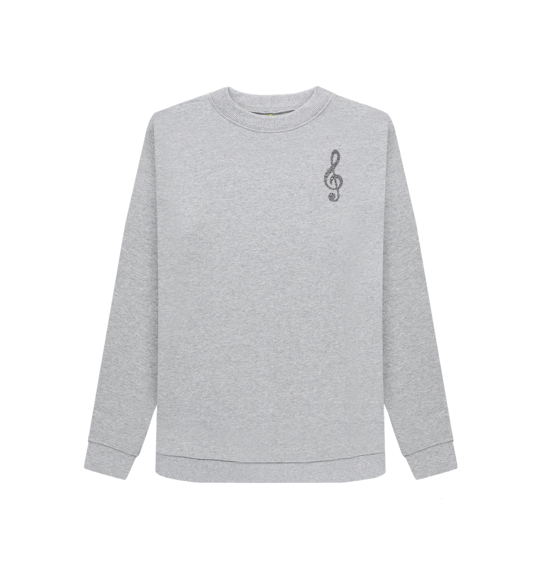 Light Heather Printed Sweater Front