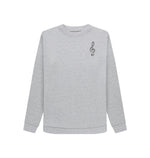 Light Heather Music Crew Neck Sweatshirt