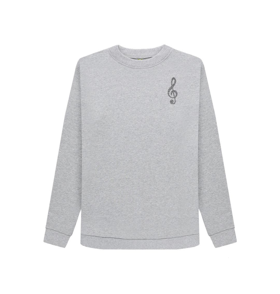 Light Heather Music Crew Neck Sweatshirt