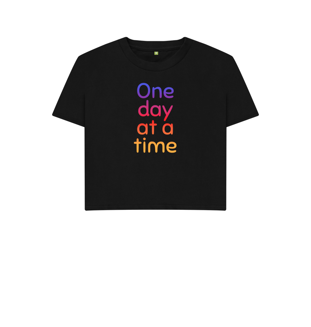 Black Printed T-shirt Front